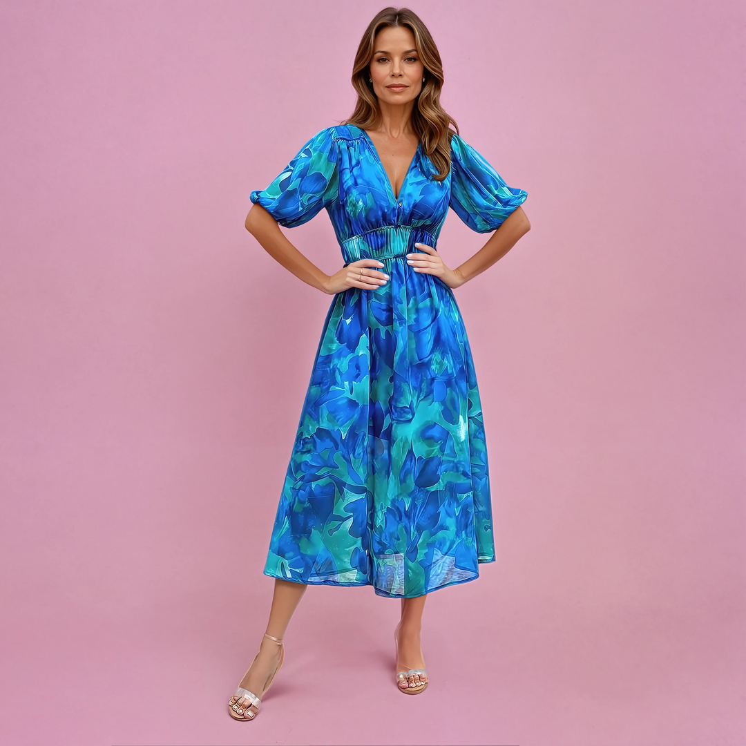Women's Midi Sundress | V-Neck Casual