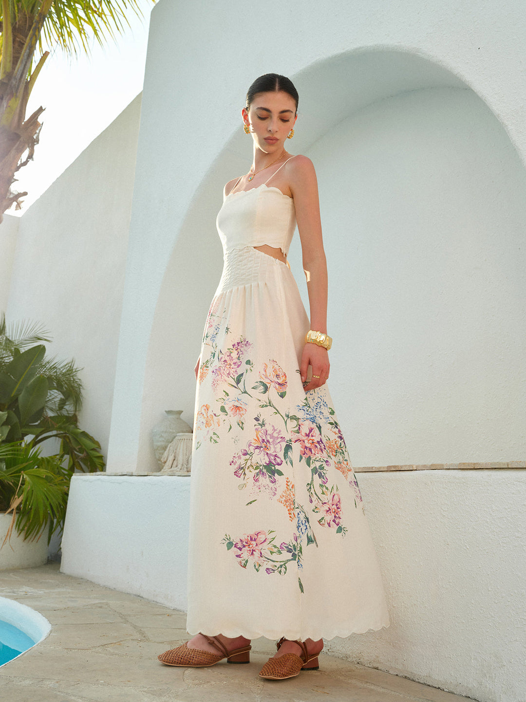 Women's Maxi Sundress | Boho Apricot