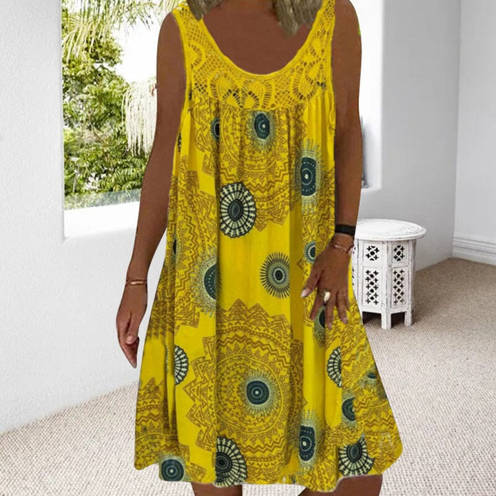 Women's Summer Dress | Geometric Print Style Midi