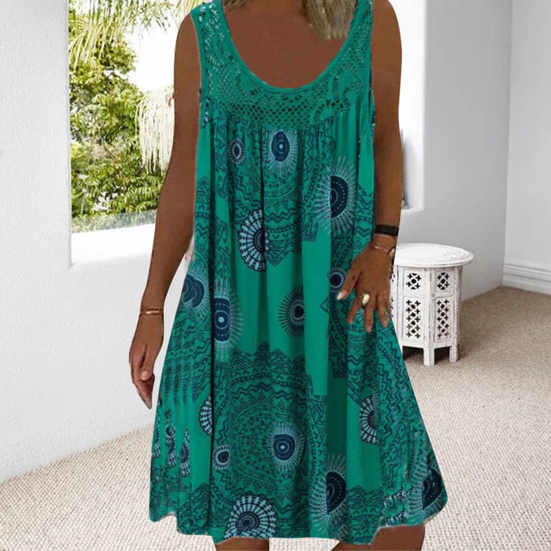Women's Summer Dress | Geometric Print Style Midi