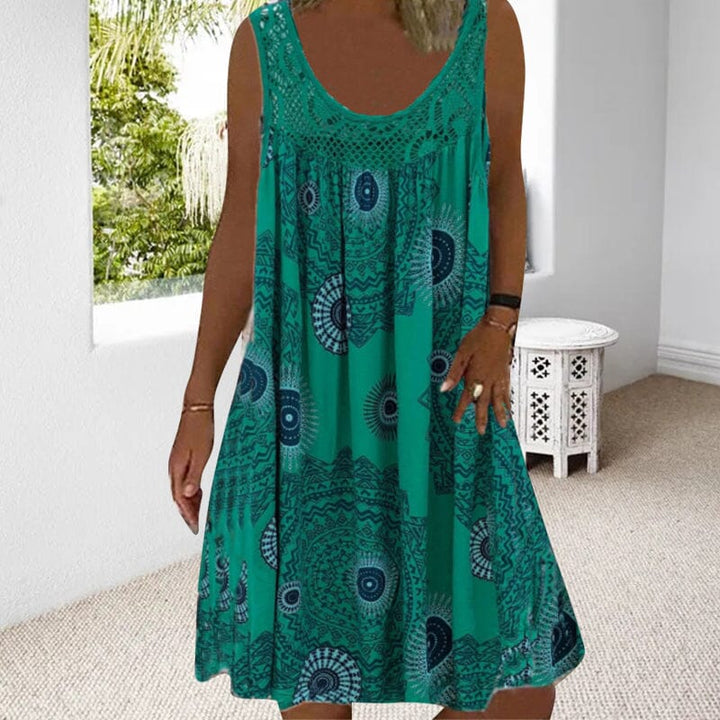 Women's Summer Dress | Geometric Print Style Midi
