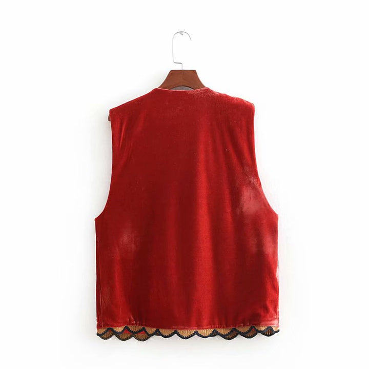 Women's Vest | Embroidered Detail