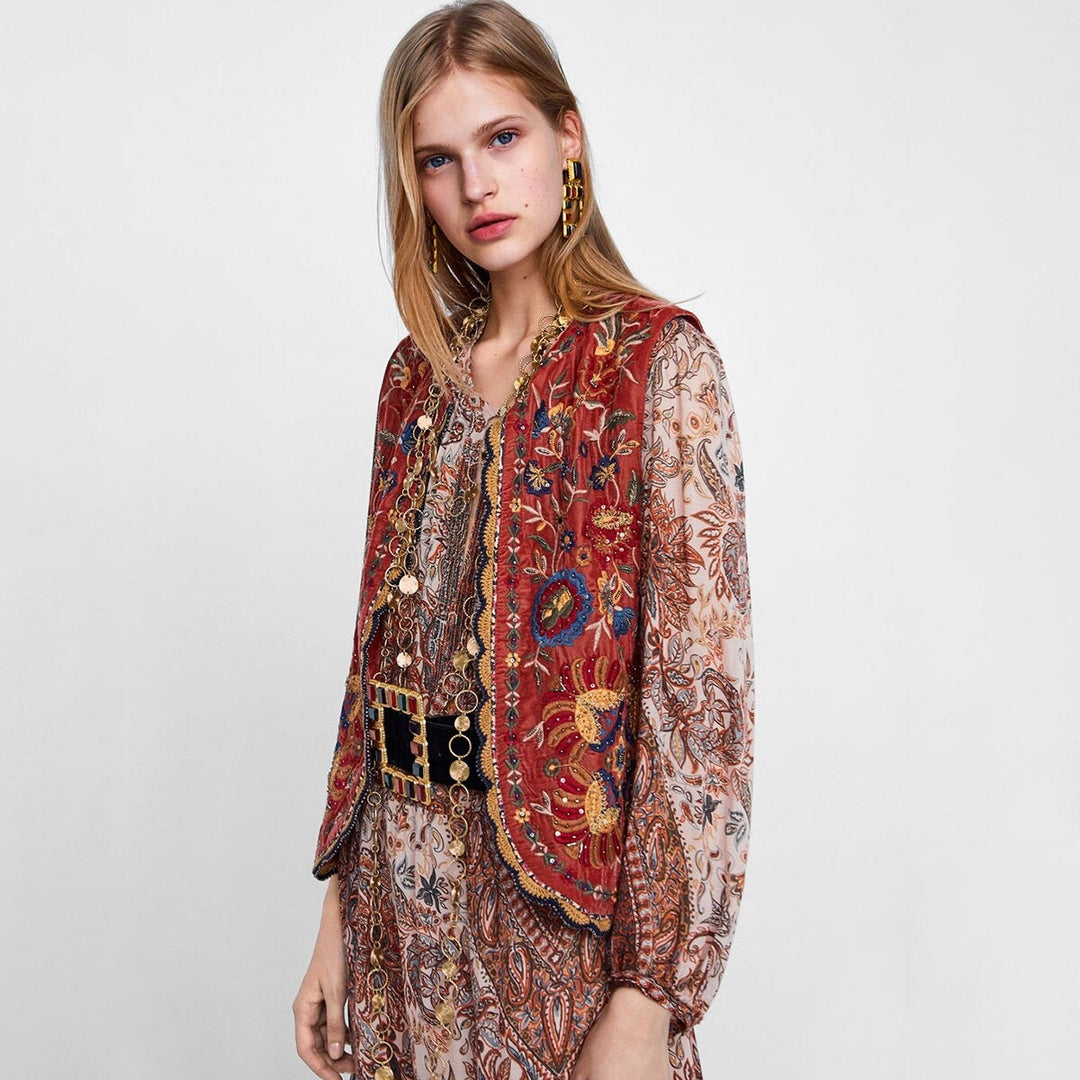Women's Vest | Embroidered Detail