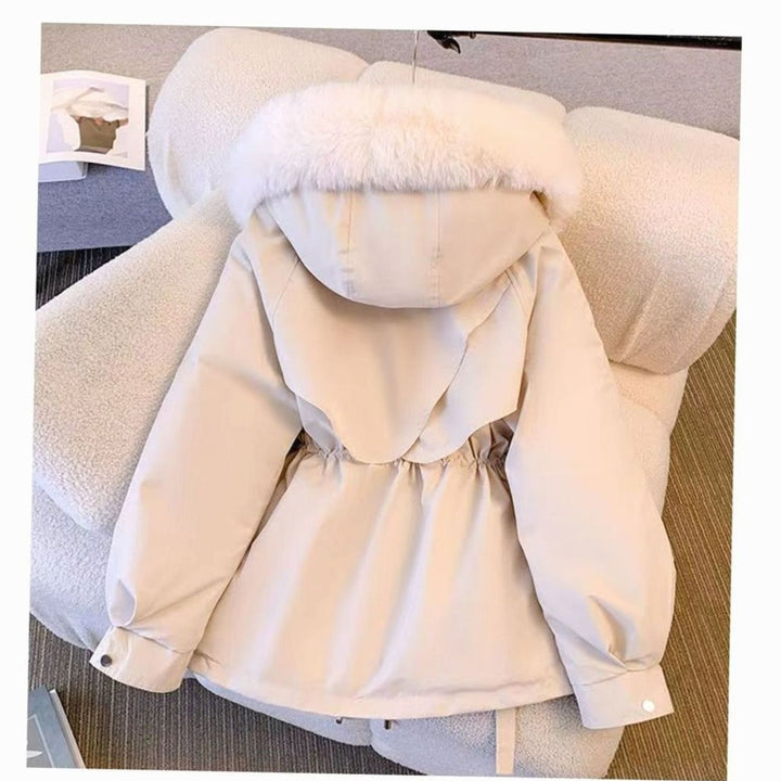 Harlow | Women's Faux Fur Hooded Drawstring-Waist Winter Coat