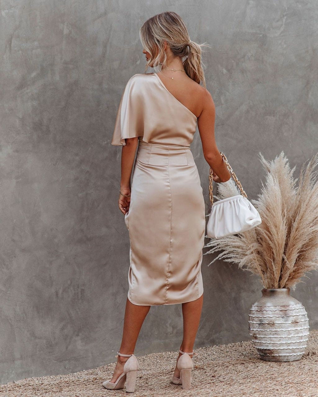 Women's Cocktail Midi Dress | Side Slit