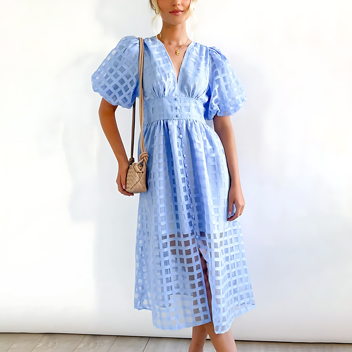 Women's Wedding Guest Midi Dress | V-Neck Wrap