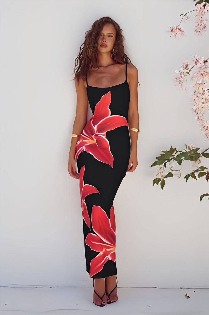 Women's Boho Maxi Dress | Floral Print