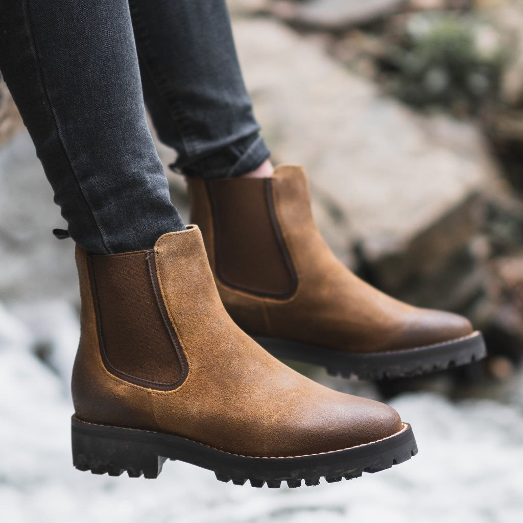 Boots For Women | Elastic Side Ankle Lug Sole