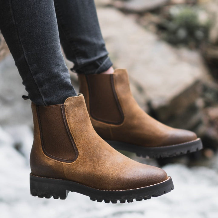 Boots For Women | Elastic Side Ankle Lug Sole