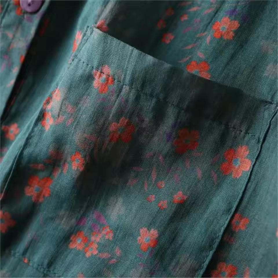 Women’s Shirt | Floral Half-Placket