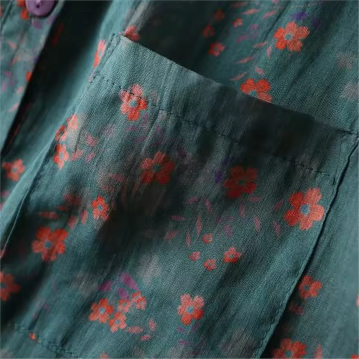 Women’s Shirt | Floral Half-Placket