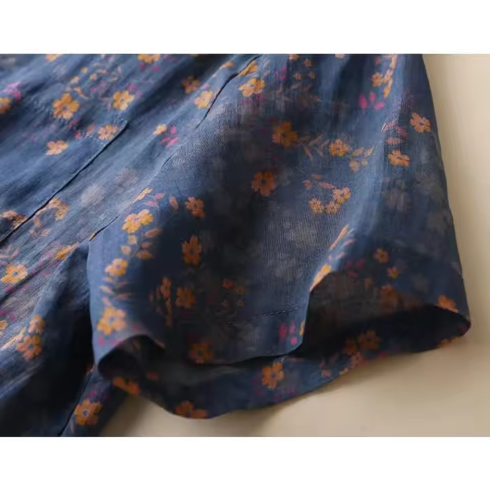 Women’s Shirt | Floral Half-Placket