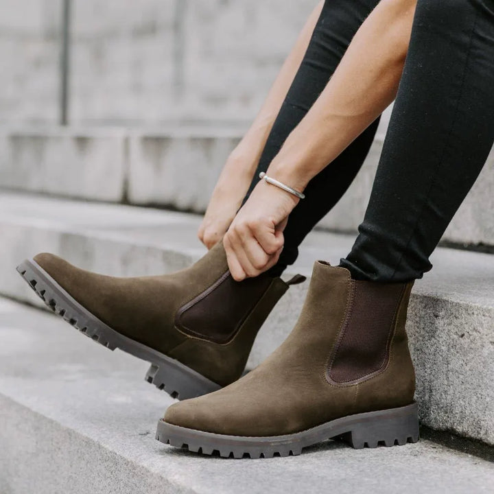 Boots For Women | Elastic Side Ankle Lug Sole