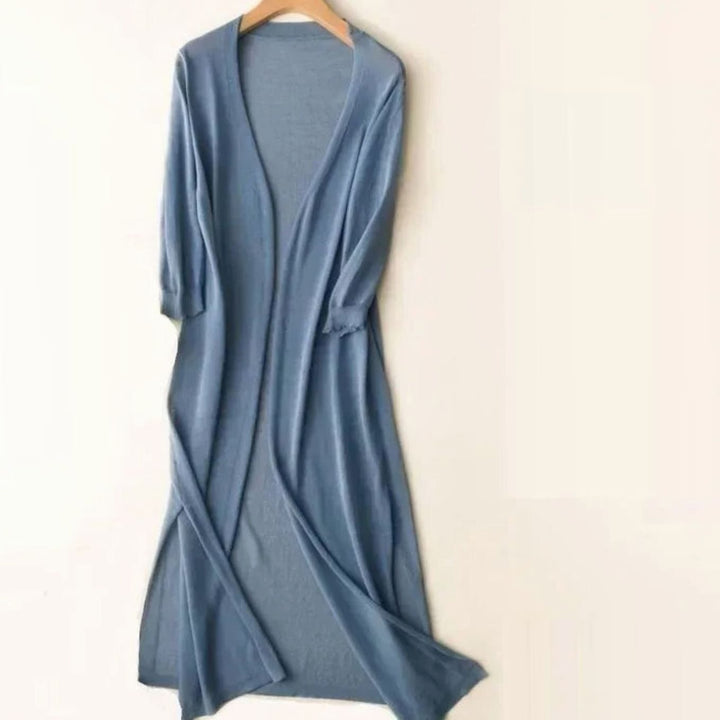 Iris | Women's Relaxed Open-Front Lightweight Knit Long Cardigan