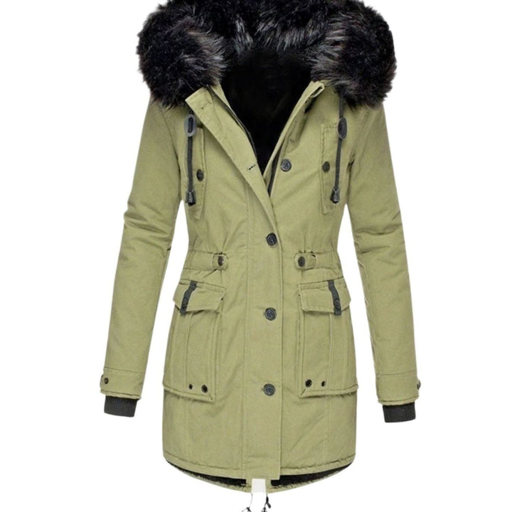 Ivy | Women's Thick Faux Fur Hooded Drawstring Parka Coat