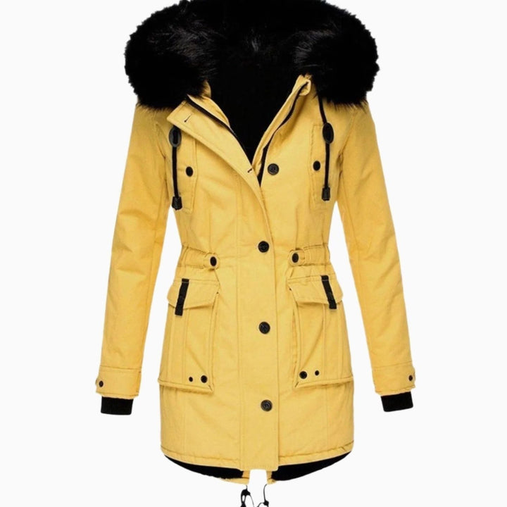 Ivy | Women's Thick Faux Fur Hooded Drawstring Parka Coat