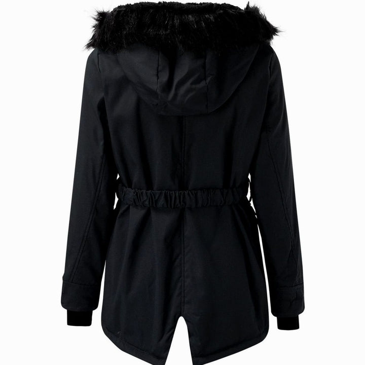 Janet | Women's Fitted Faux Fur Hooded Parka Winter Coat