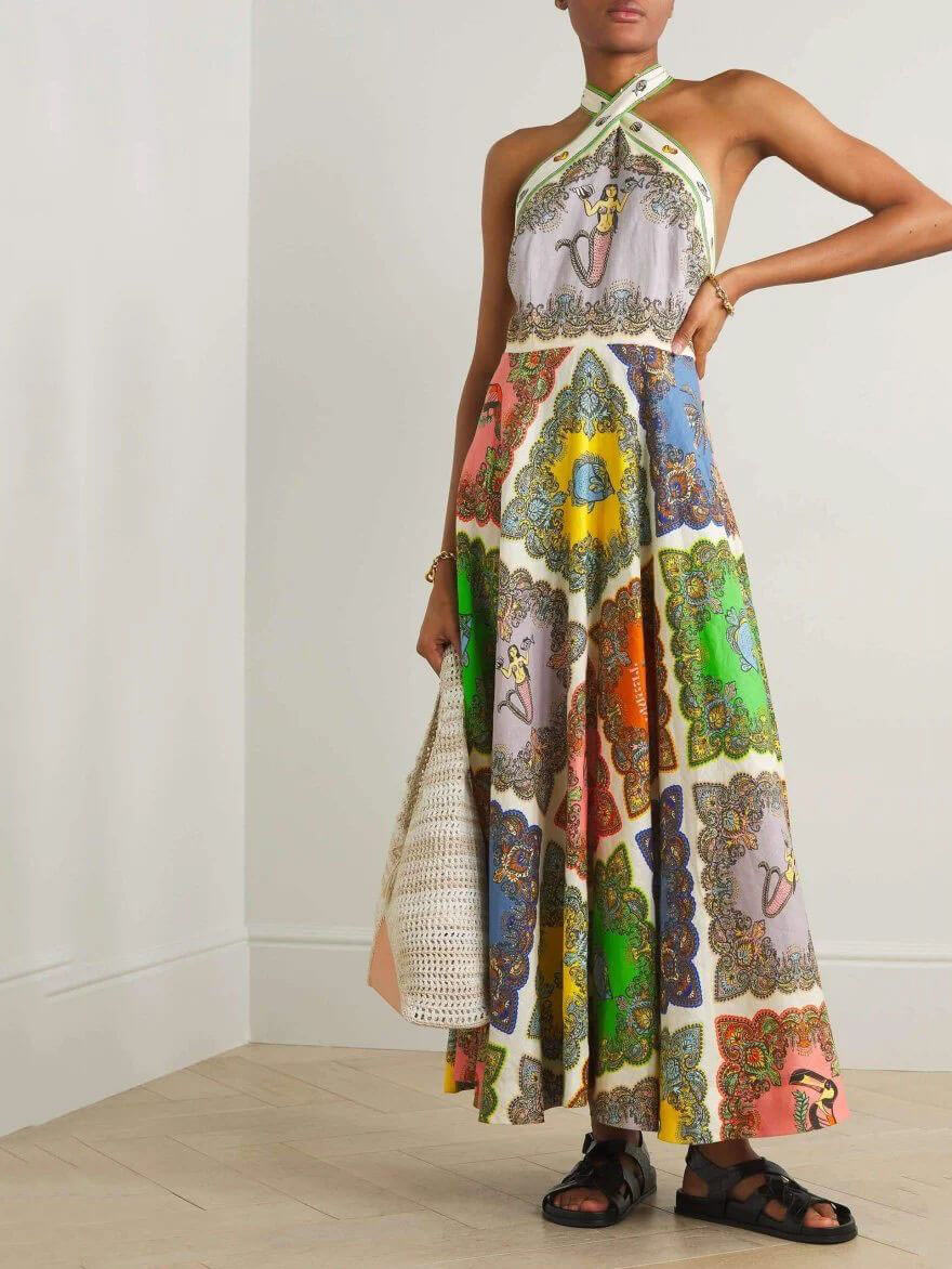 Women's Floral Maxi Dress | Sleeveless