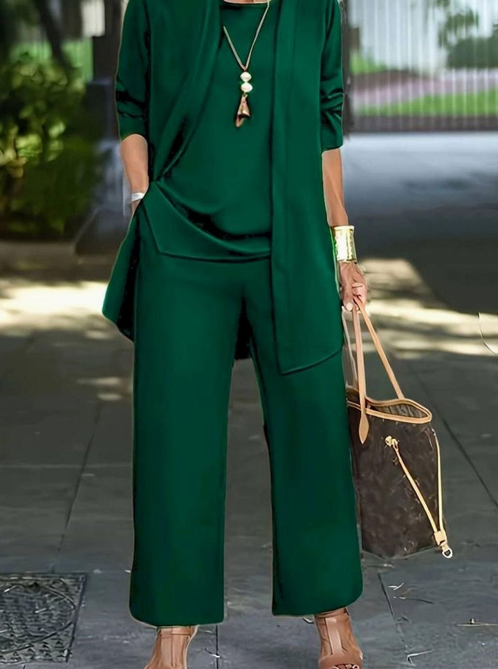 Joanna | Women's Three-Piece Relaxed Wide-Leg Outfit Set
