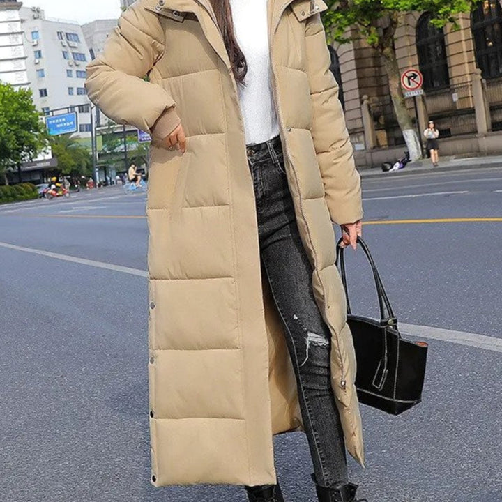Jolene | Women's Long Quilted Puffer Winter Coat Full-Length Zip