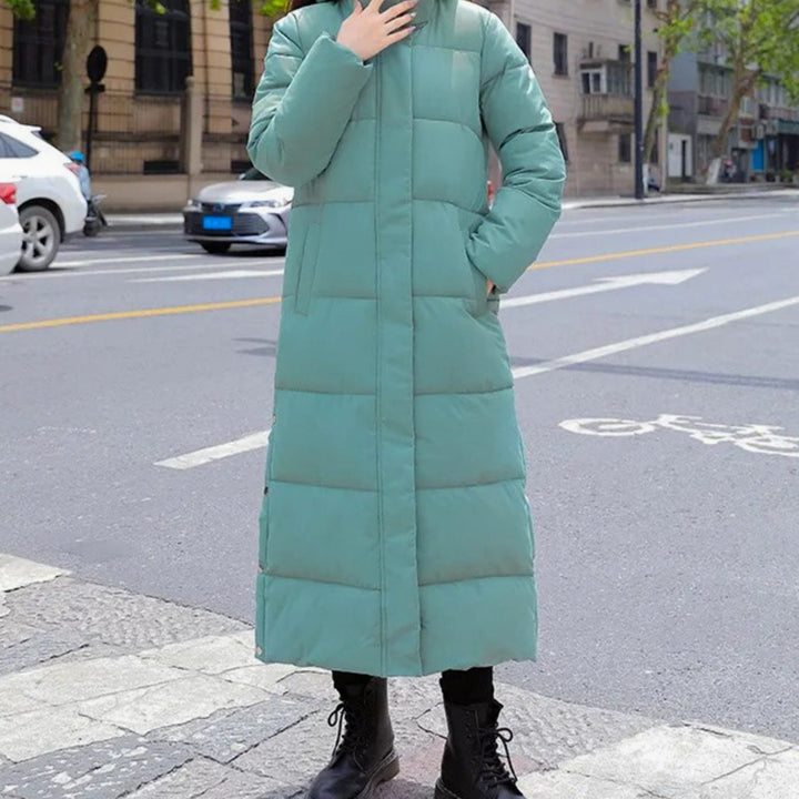 Jolene | Women's Long Quilted Puffer Winter Coat Full-Length Zip