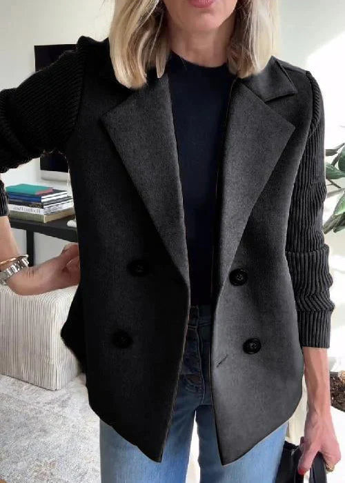 Women's Coat | Structured Coat Button Front Lapel