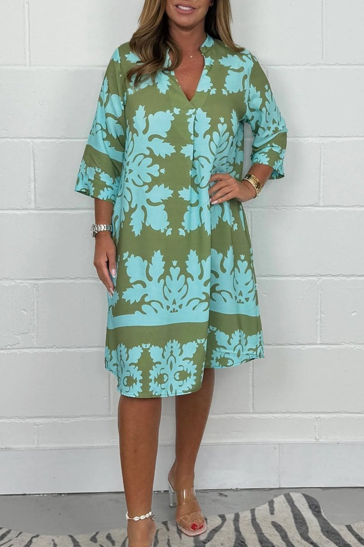 Women’s Summer Dress | Three Quarter Sleeve Midi