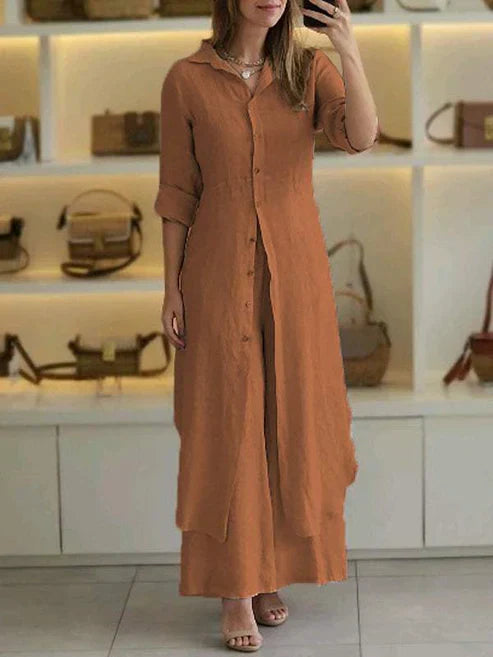 Women's Shirt Dress | Long Sleeve Button-Front