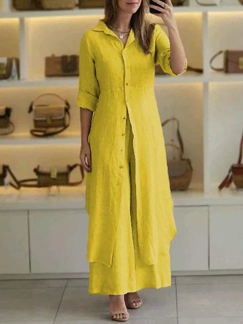 Women's Shirt Dress | Long Sleeve Button-Front