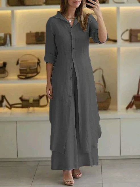 Women's Shirt Dress | Long Sleeve Button-Front
