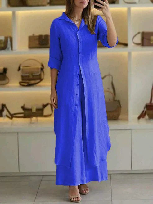 Women's Shirt Dress | Long Sleeve Button-Front