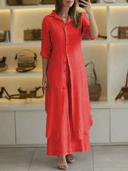 Women's Shirt Dress | Long Sleeve Button-Front