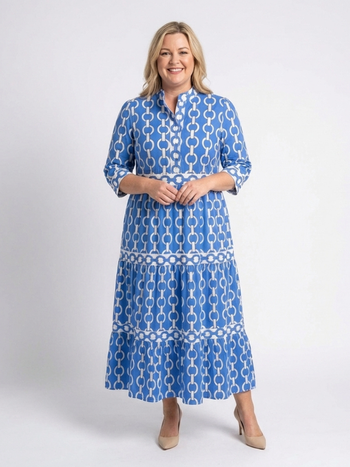 Women's Midi Sundress | 3/4 Sleeve