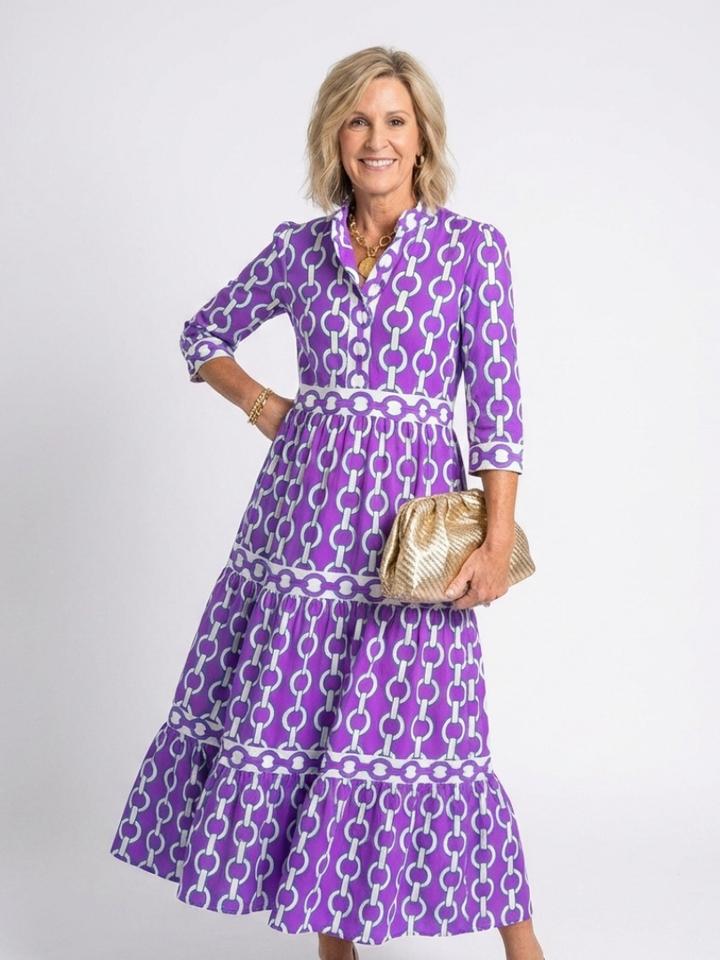Women's Midi Sundress | 3/4 Sleeve