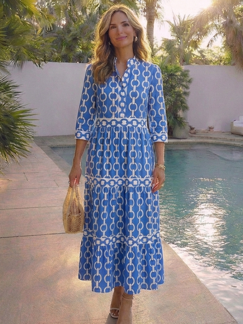 Women's Midi Sundress | 3/4 Sleeve