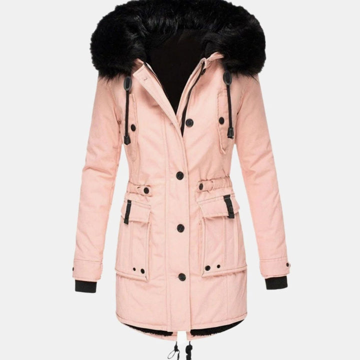 Kimberly | Women's Faux Fur Hood Fitted Parka Winter Coat