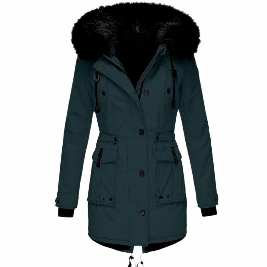 Kimberly | Women's Faux Fur Hood Fitted Parka Winter Coat