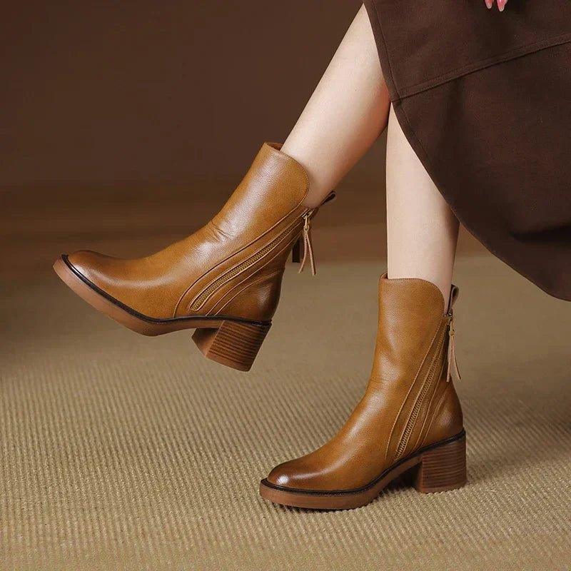 Boots For Women |  Ankle Heel Side Zip Style