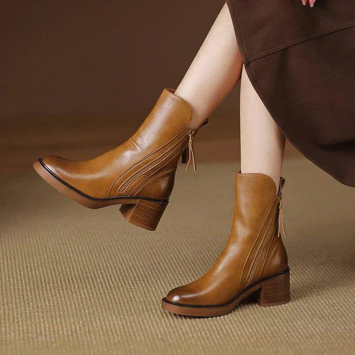 Boots For Women |  Ankle Heel Side Zip Style