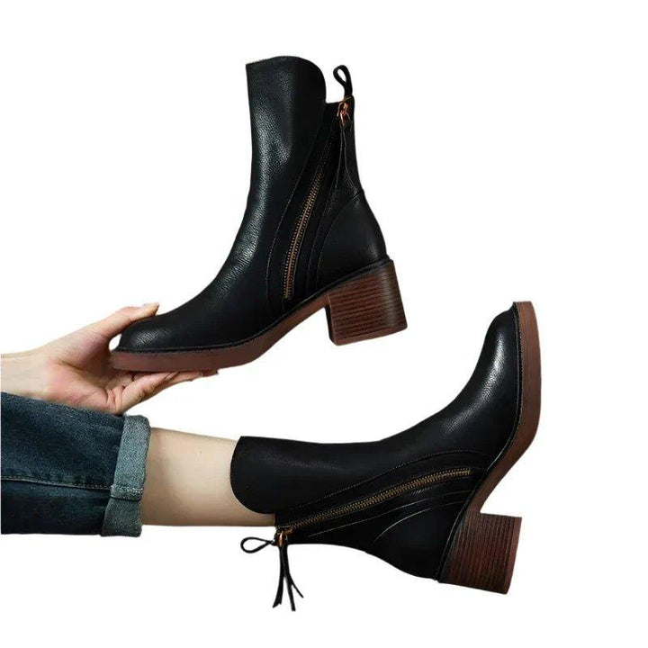 Boots For Women |  Ankle Heel Side Zip Style