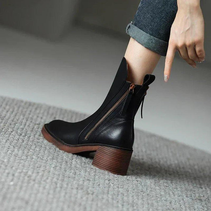 Boots For Women |  Ankle Heel Side Zip Style