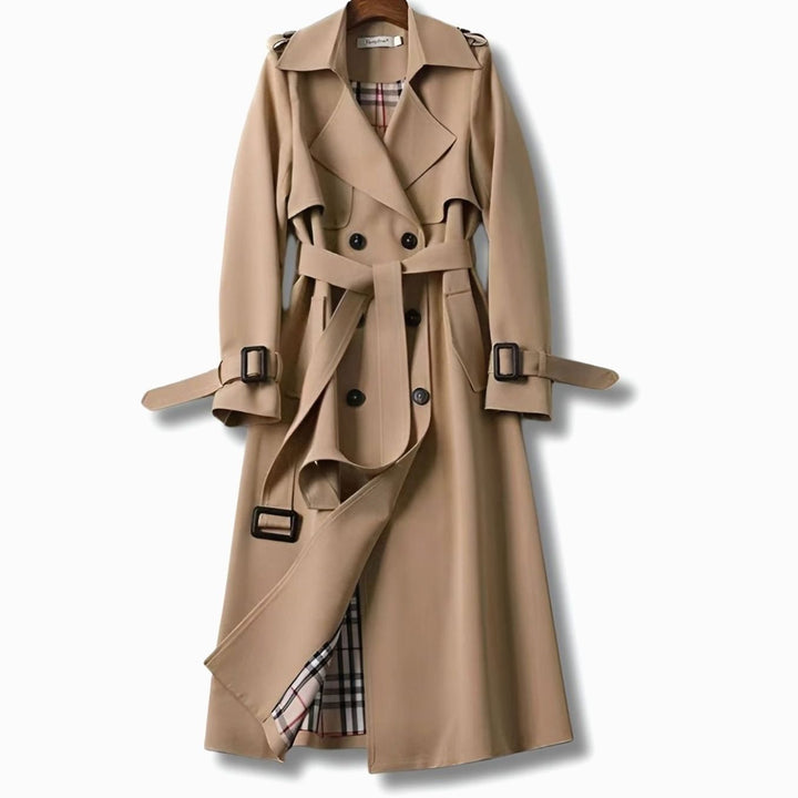 Lindsay | Women's Classic Fitted Winter Trench Coat with Belt