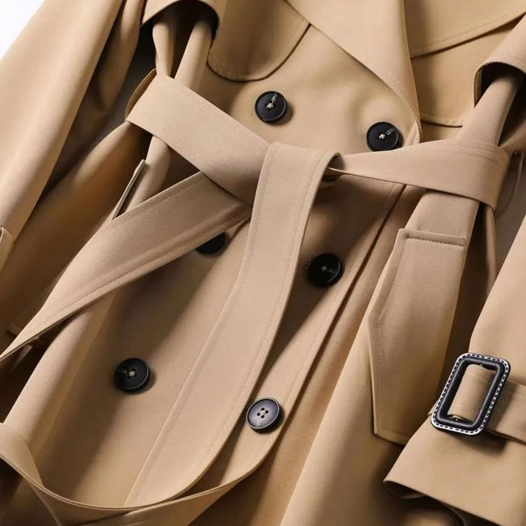 Lindsay | Women's Classic Fitted Winter Trench Coat with Belt