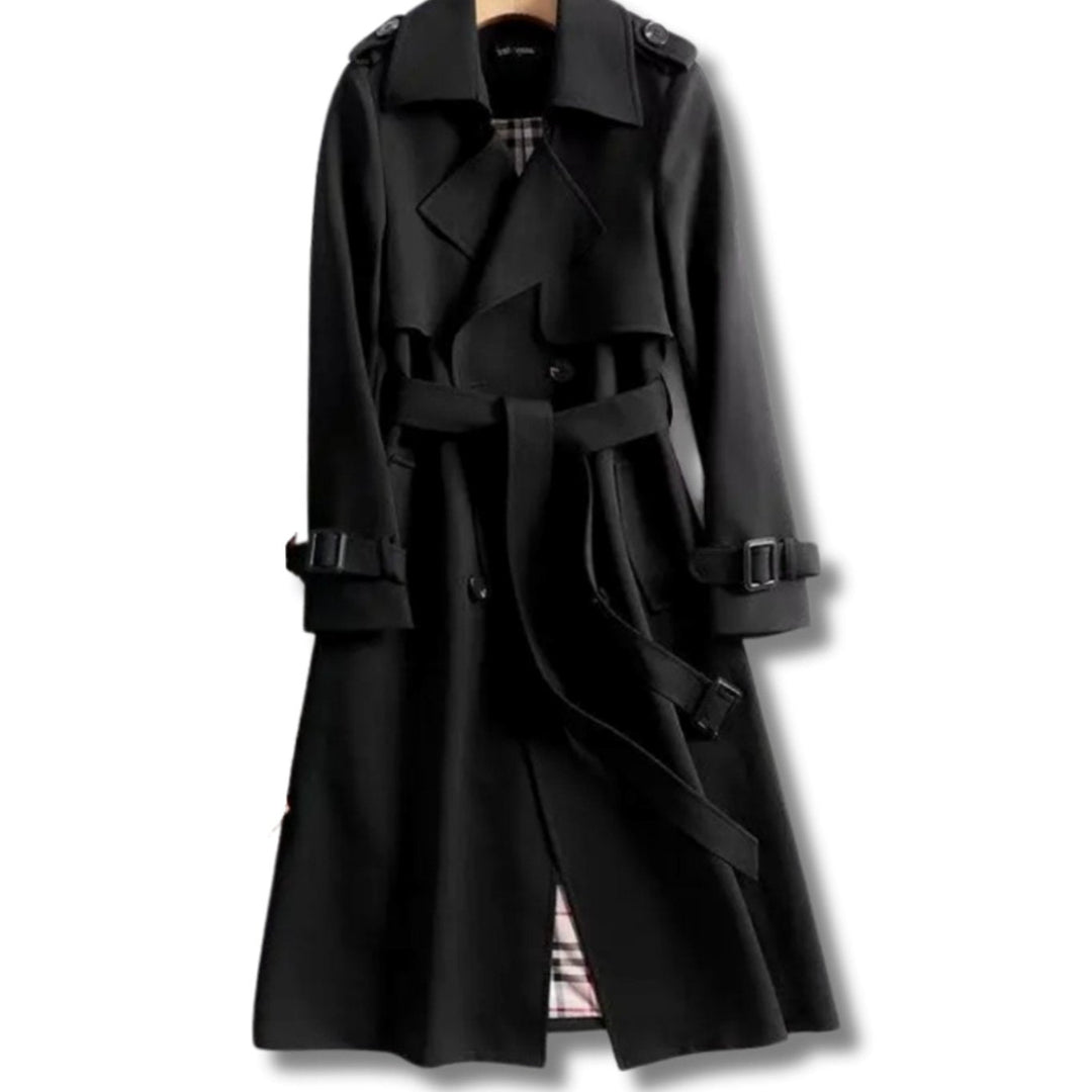Lindsay | Women's Classic Fitted Winter Trench Coat with Belt