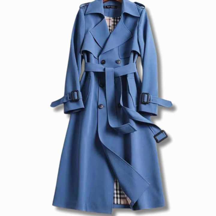 Lindsay | Women's Classic Fitted Winter Trench Coat with Belt