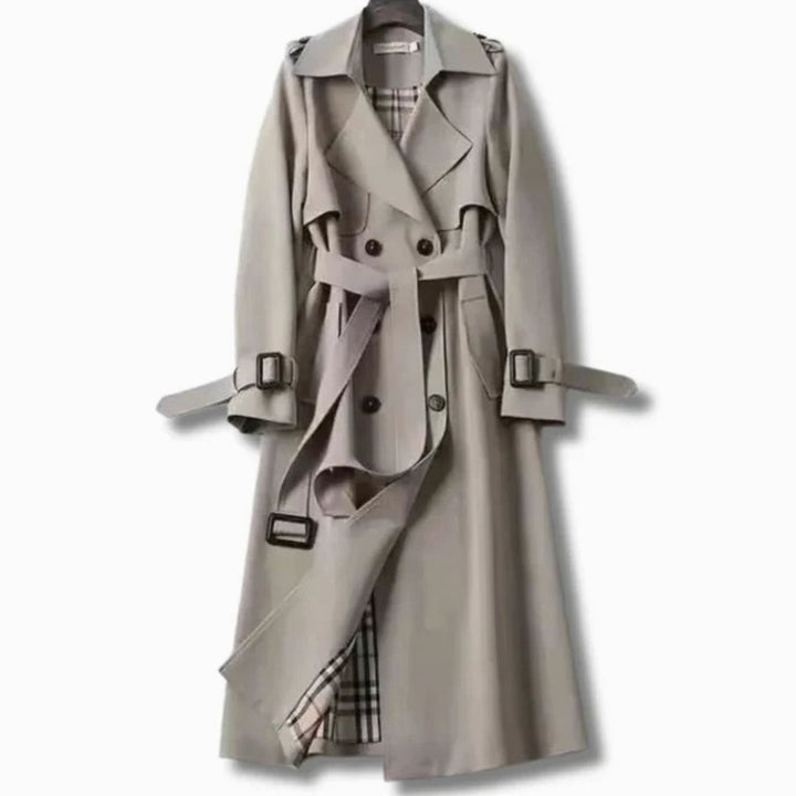 Lindsay | Women's Classic Fitted Winter Trench Coat with Belt