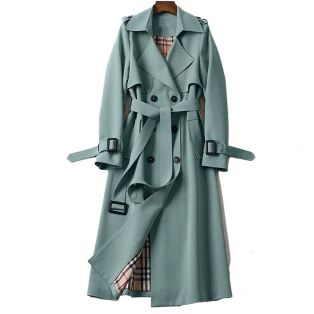 Lindsay | Women's Classic Fitted Winter Trench Coat with Belt