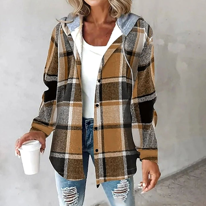 Margot | Women's Plaid Hooded Jacket with Relaxed Fit