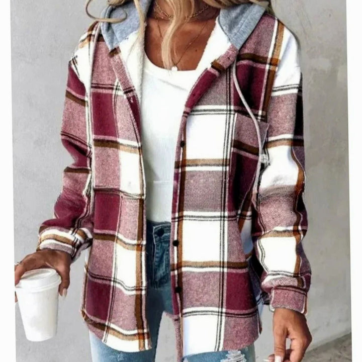 Margot | Women's Plaid Hooded Jacket with Relaxed Fit