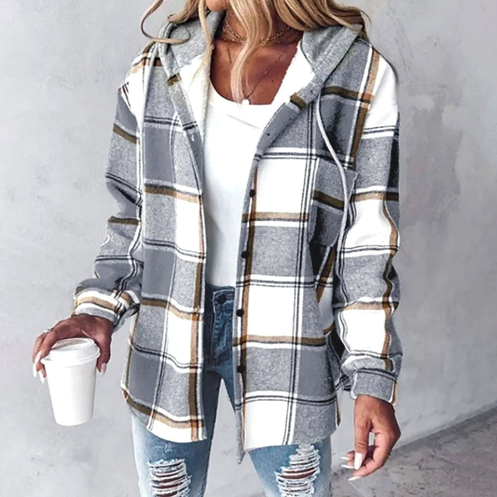 Margot | Women's Plaid Hooded Jacket with Relaxed Fit